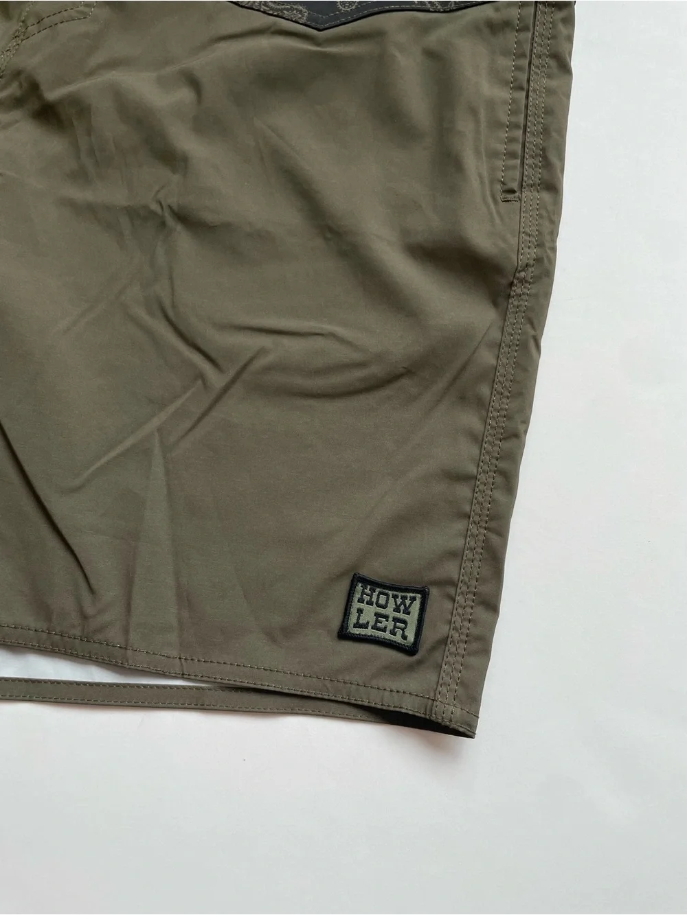 Howler Brothers Los Vaqueros Board Shorts, Bandana Dark Olive, Size 36
